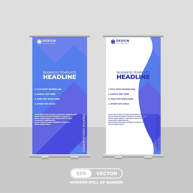 Diseño moderno de banner enrollable