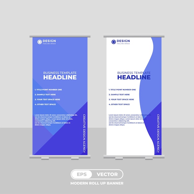 Diseño moderno de banner enrollable