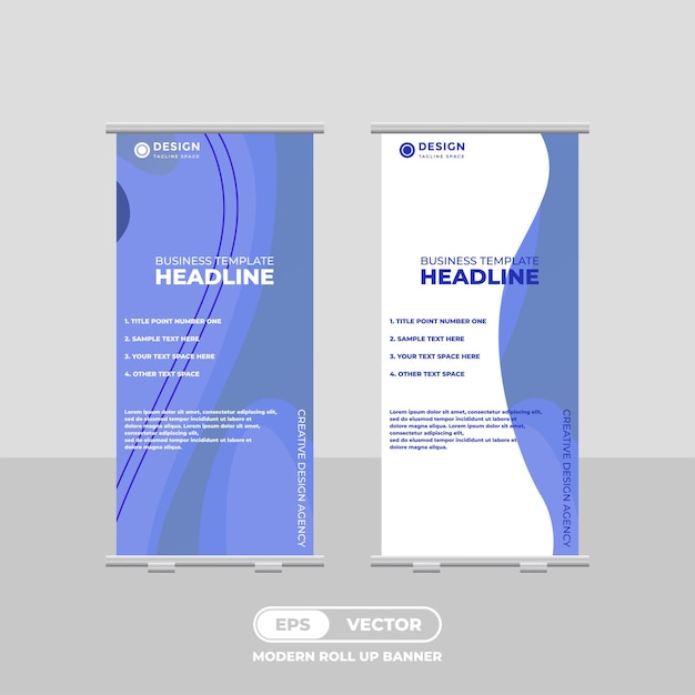 Diseño moderno de banner enrollable