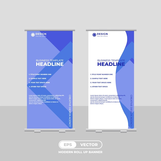 Diseño moderno de banner enrollable