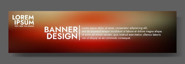 Diseño moderno de banner con un fondo de resplandor al atardecer