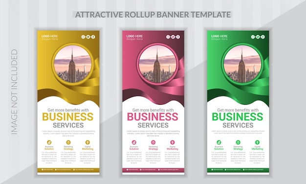 Diseño moderno de banners de negocios para su negocio profesional