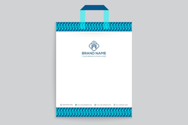 Diseño moderno de bolsa de compras estilo profesional.