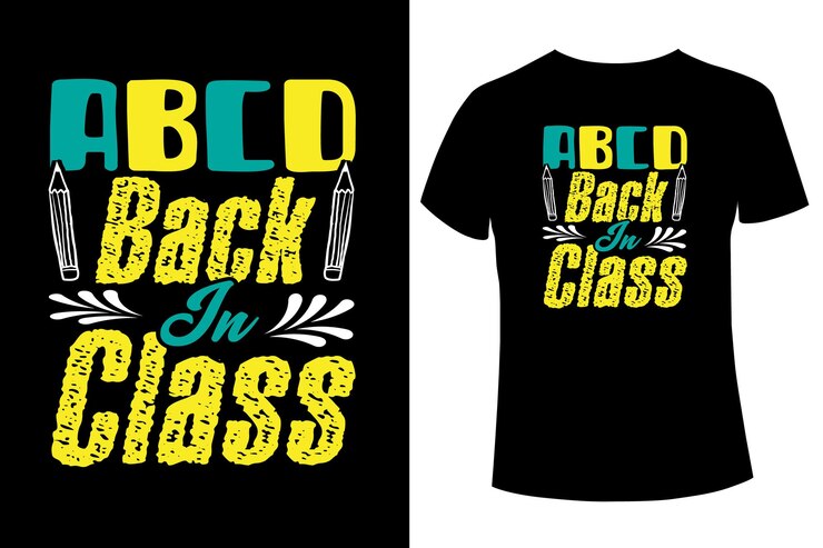Diseño moderno de camiseta de regreso a la escuela