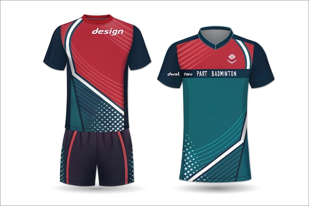 Diseño moderno de camisetas deportivas con patrones dinámicos