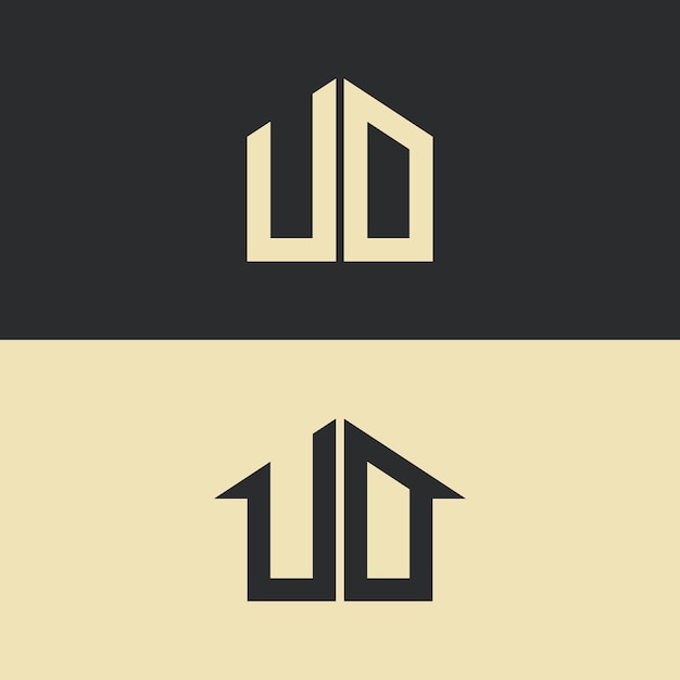 diseño moderno de la casa de cartas y el logotipo del hogar