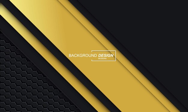 Diseño moderno de color negro y amarillo de fondo abstracto