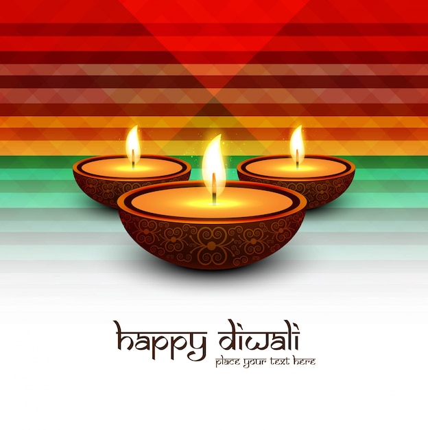 Diseño moderno colorido de diwali