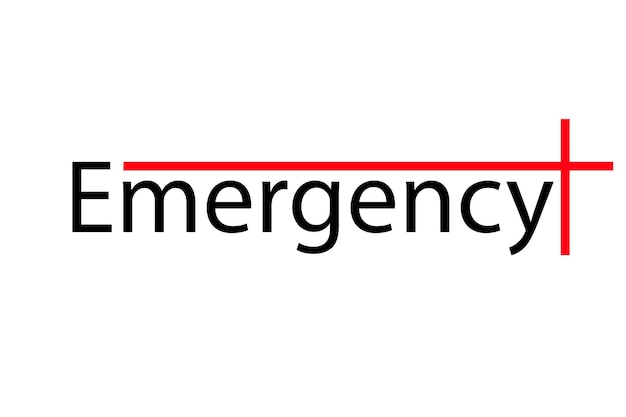 Diseño moderno del concepto de palabras de emergencia