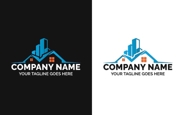 Diseño moderno y creativo del logotipo inmobiliario y diseño del concepto del logotipo