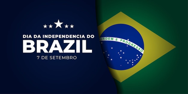 Diseño moderno para el día de la independencia de brasil