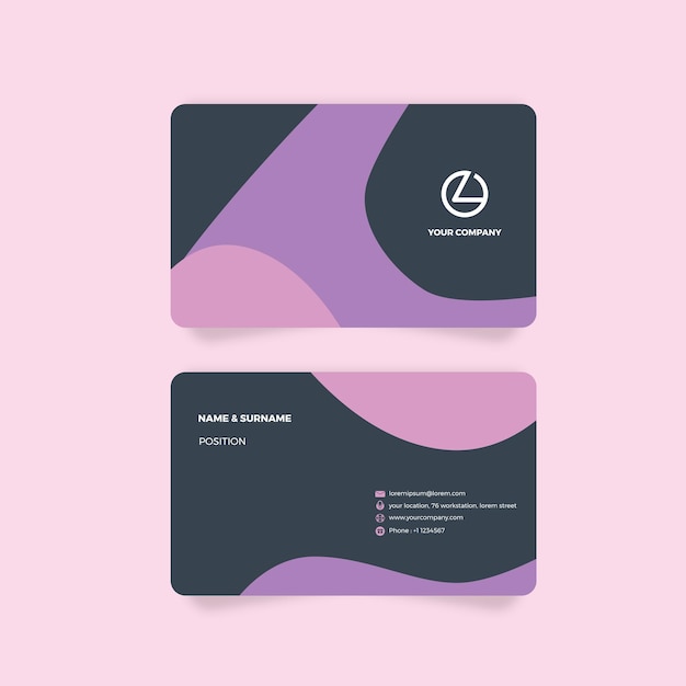 diseño moderno y elegante de tarjetas de visita con una estética profesional y creativa