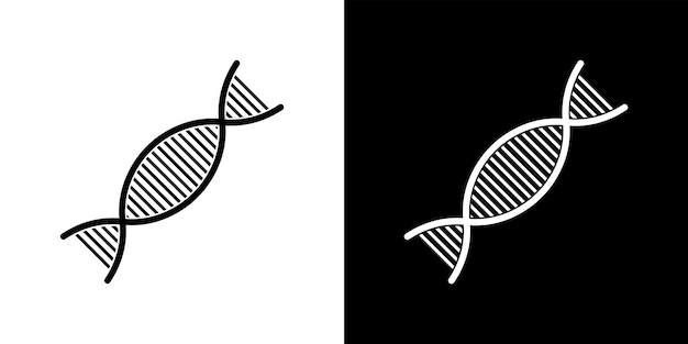 Diseño moderno de espiral de ADN para aplicaciones y web Icono de vector de molécula