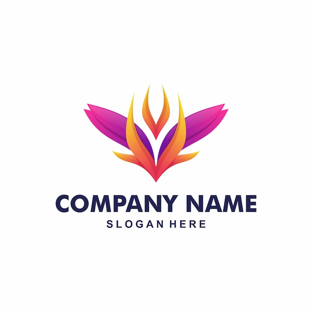 Diseño moderno del extracto del logotipo de la flor