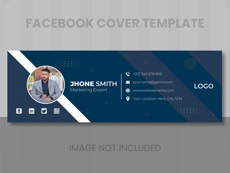 Diseño moderno de firma de correo electrónico o póster de portada de Facebook