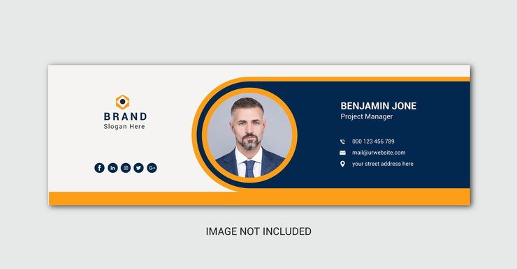Diseño moderno de firma de correo electrónico