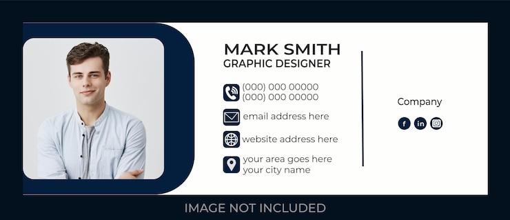 Diseño moderno de firmas de correo electrónico corporativo