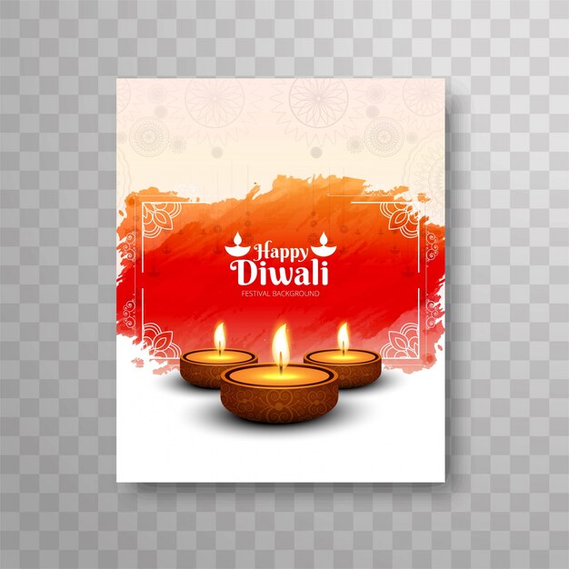 Diseño moderno del folleto de diwali hermoso moderno