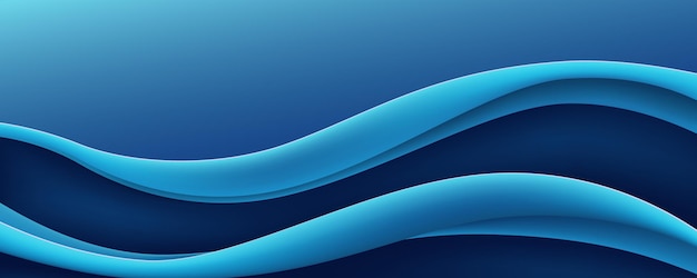 Diseño moderno de fondo de onda de gradiente azul