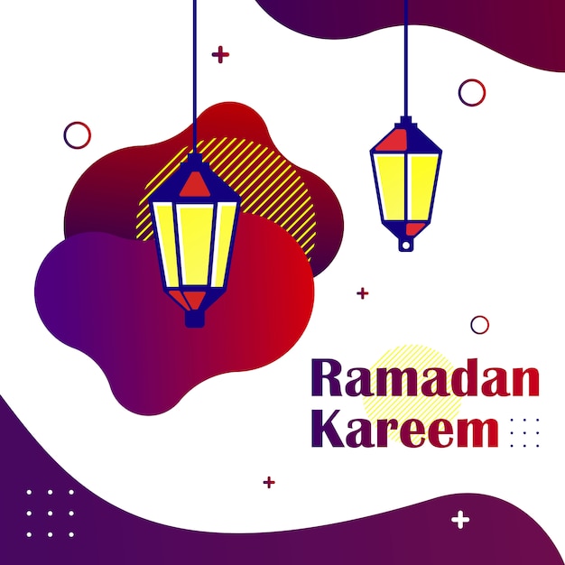 Vector diseño moderno del fondo de ramadan kareem