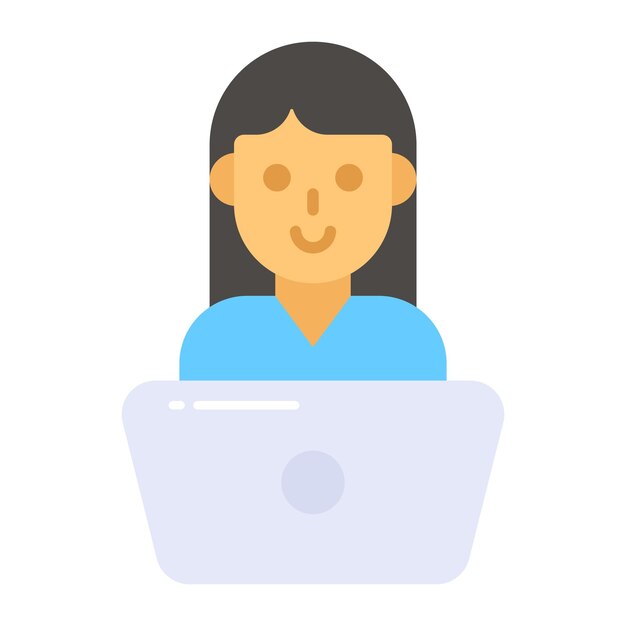 Diseño moderno del icono de la consulta en línea en estilo editable médico en línea