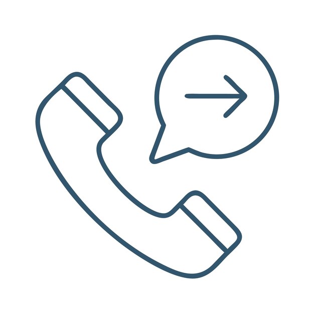 Diseño moderno del icono del teléfono e ilustración de estilo vectorial