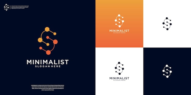 Diseño moderno de la letra S del logotipo creativo