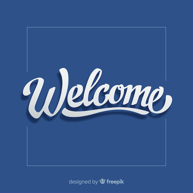 Diseño moderno de lettering de welcome