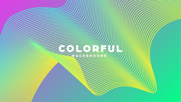 Diseño moderno de líneas de fondo abstractas de colores mínimos y formas geométricas con color degradado