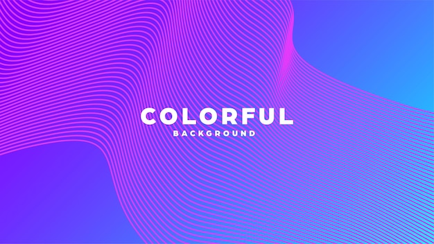 Diseño moderno de líneas de fondo abstractas de colores mínimos y formas geométricas con color degradado