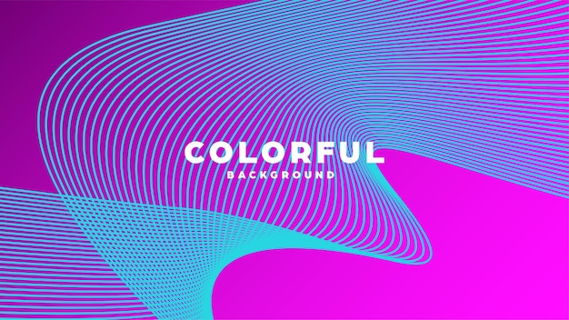 Diseño moderno de líneas de fondo abstractas de colores mínimos y formas geométricas con color degradado