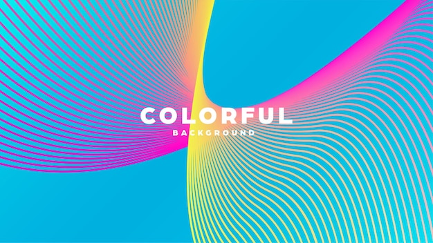 Diseño moderno de líneas de fondo abstractas de colores mínimos y formas geométricas con color degradado