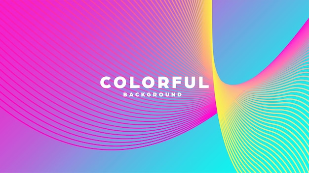 Diseño moderno de líneas de fondo abstractas de colores mínimos y formas geométricas con color degradado