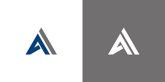 Diseño moderno del logotipo Al o IA
