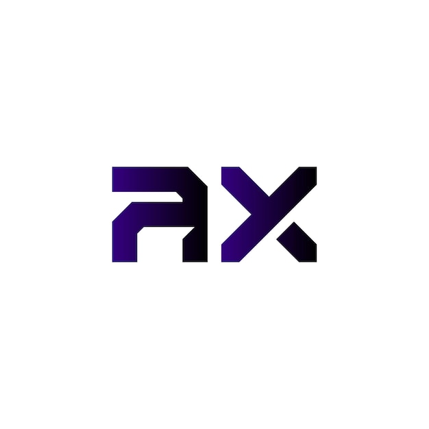 diseño moderno del logotipo ax