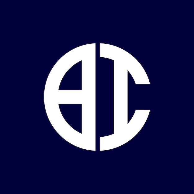 diseño moderno del logotipo del bi-círculo