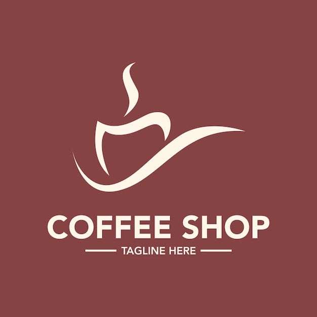 Diseño moderno del logotipo de la cafetería