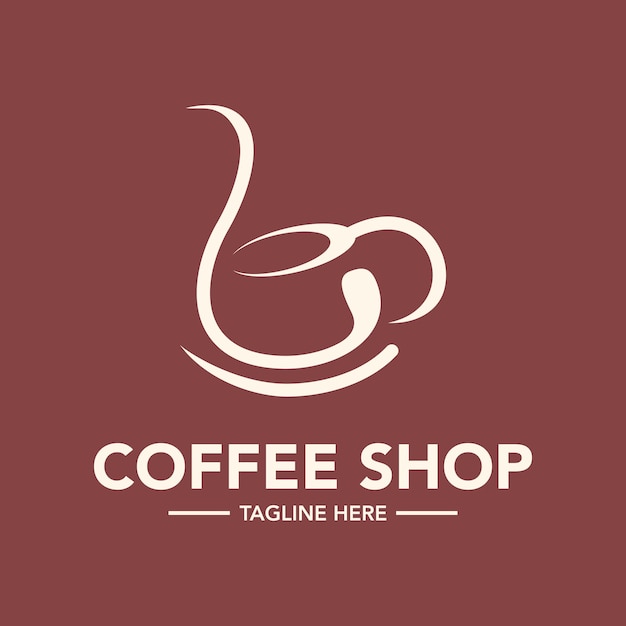 Diseño moderno del logotipo de la cafetería