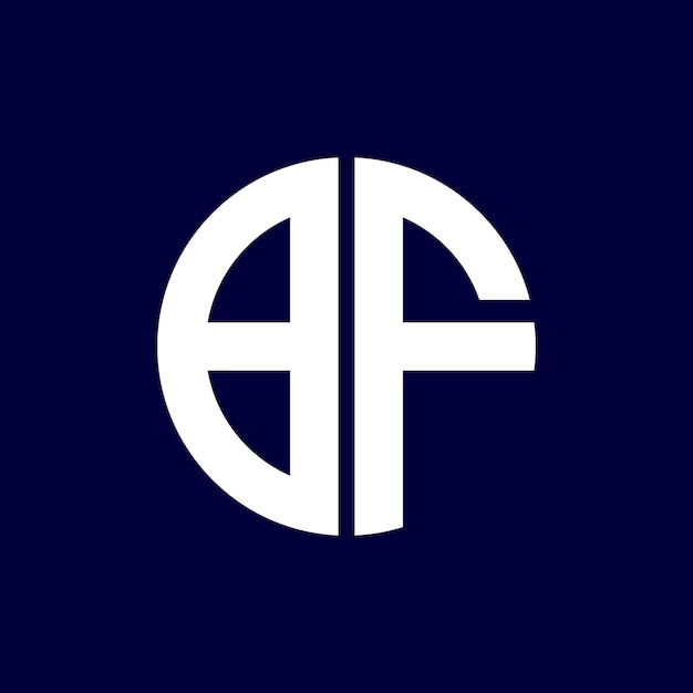 diseño moderno del logotipo del círculo bf