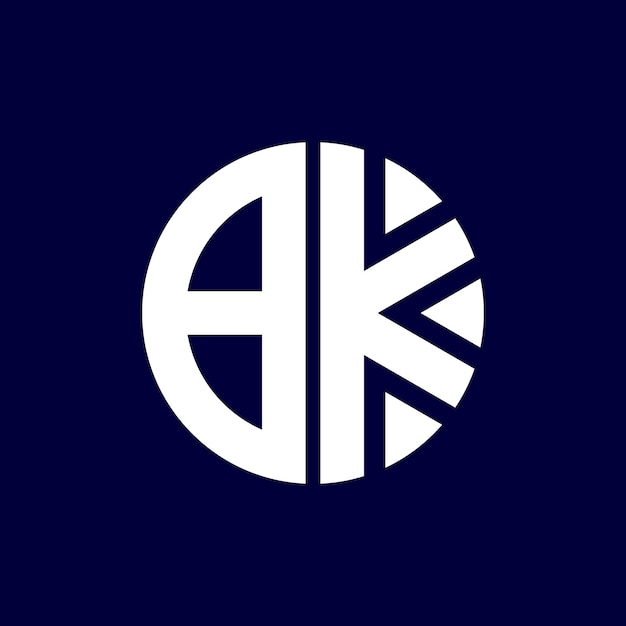 diseño moderno del logotipo del círculo bk