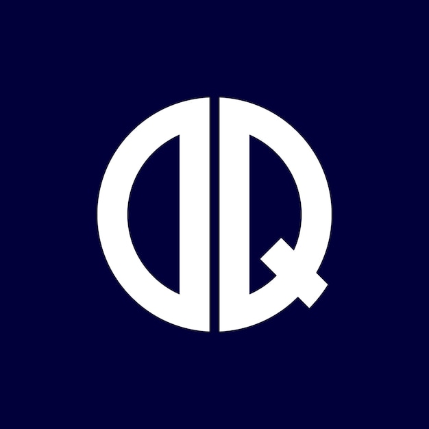 diseño moderno del logotipo del círculo dq