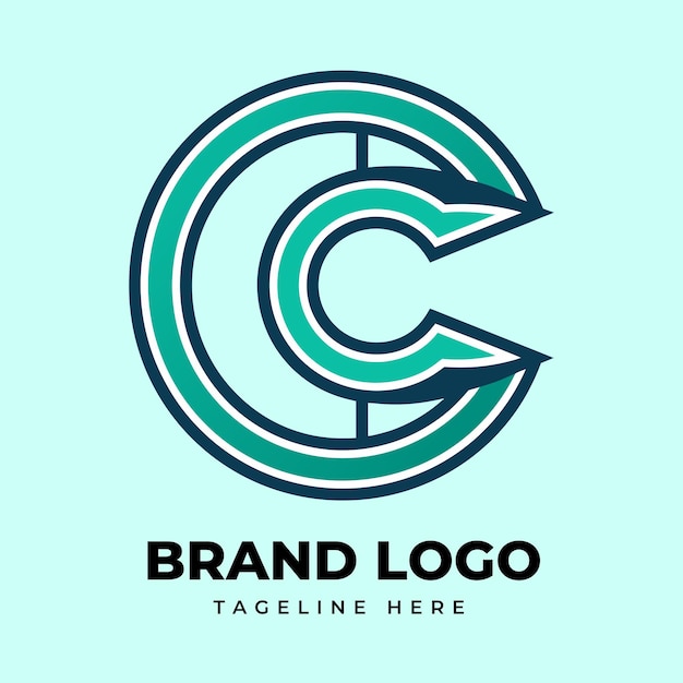 Diseño moderno del logotipo corporativo CC Monogram