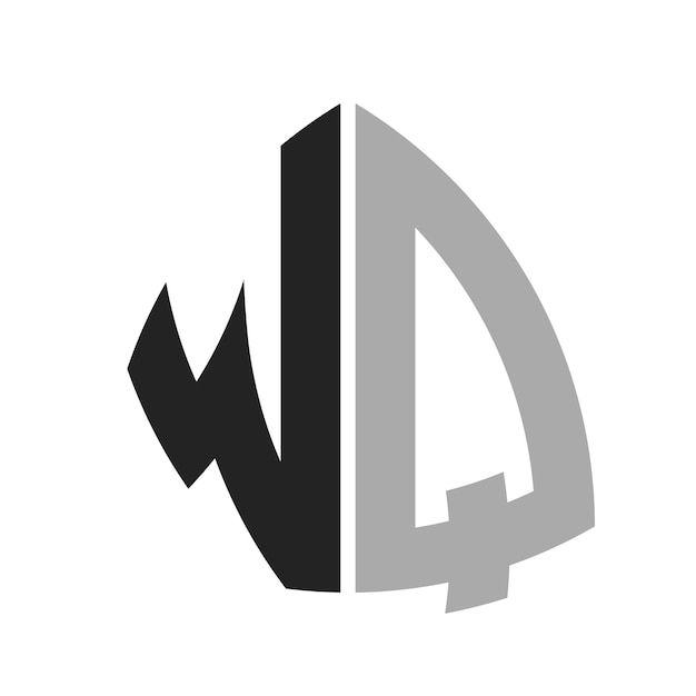 Diseño moderno de logotipo creativo de WQ Icon de letra WQ para cualquier negocio y compañía