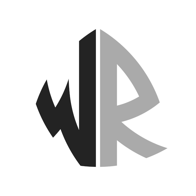 Diseño moderno de logotipo creativo de WR Icon de letra WR para cualquier negocio y compañía