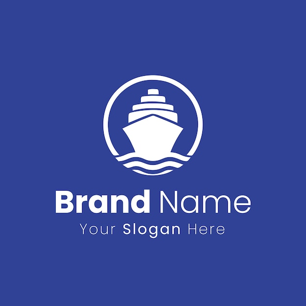 Diseño moderno del logotipo de los cruceros para los servicios de las compañías de viajes y vacaciones