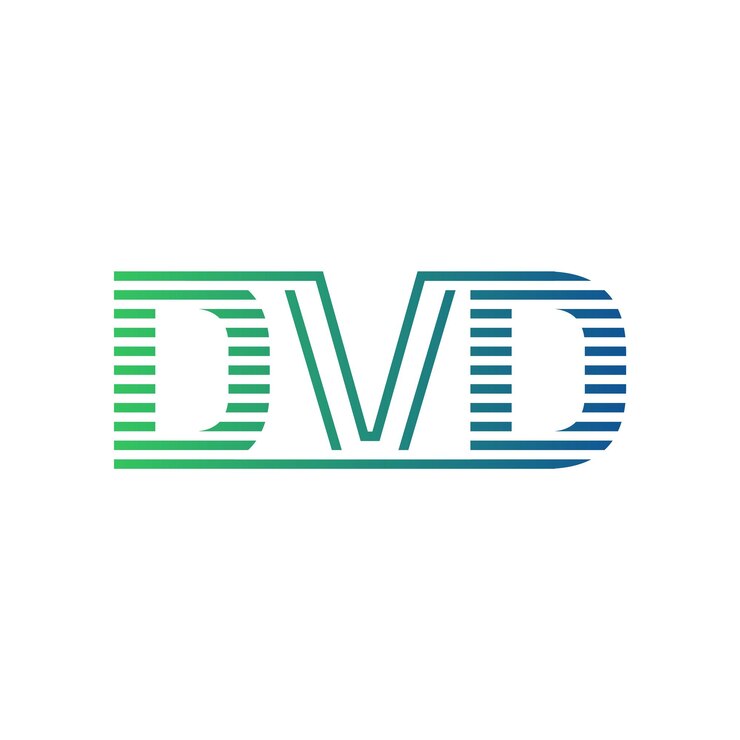 Vector diseño moderno de logotipo de dvd carta dvd minimalista profesional y versátil icono de marca para la identidad empresarial