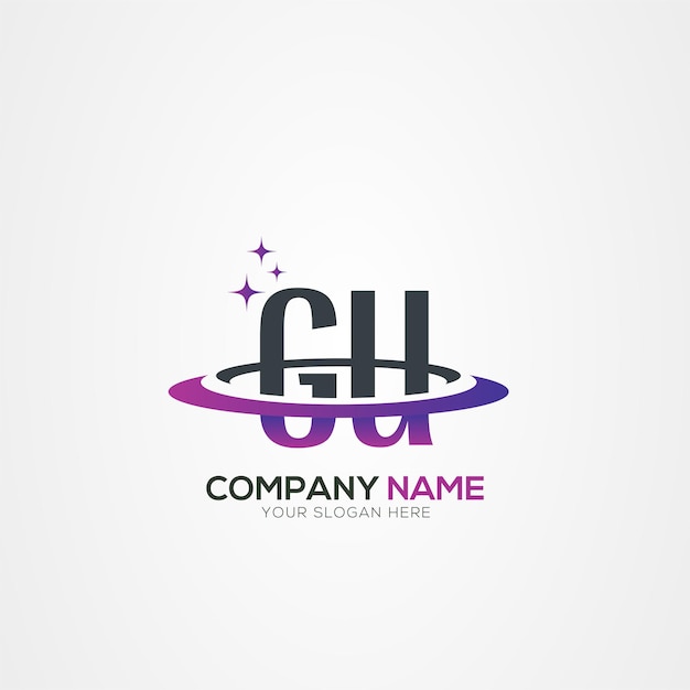 Diseño moderno del logotipo espacial de la letra GU UG Planet con elementos vectoriales creativos