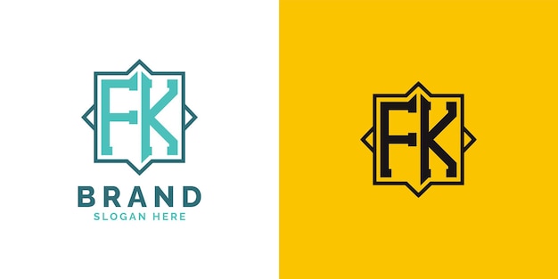 Diseño moderno del logotipo FK Monograma Letra inicial FK Logotipo versátil Branding adecuado para cualquier marca
