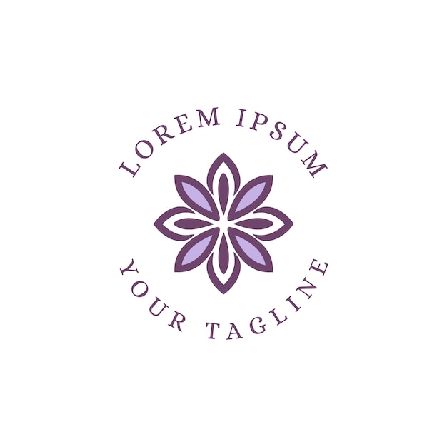 diseño moderno del logotipo de la flor
