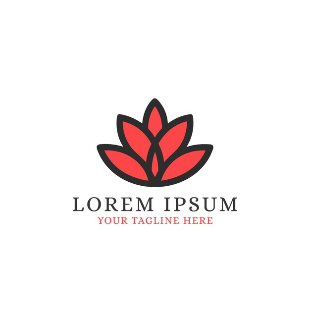 diseño moderno del logotipo de la flor